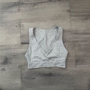 Aerie Light Gray Knotted bralette